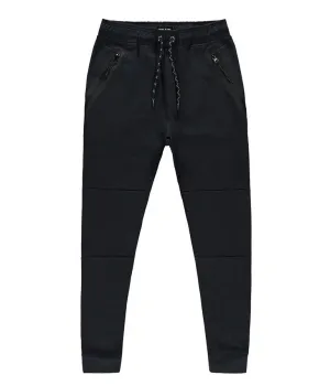 Boy's Cotton Lax Track Pants - Black