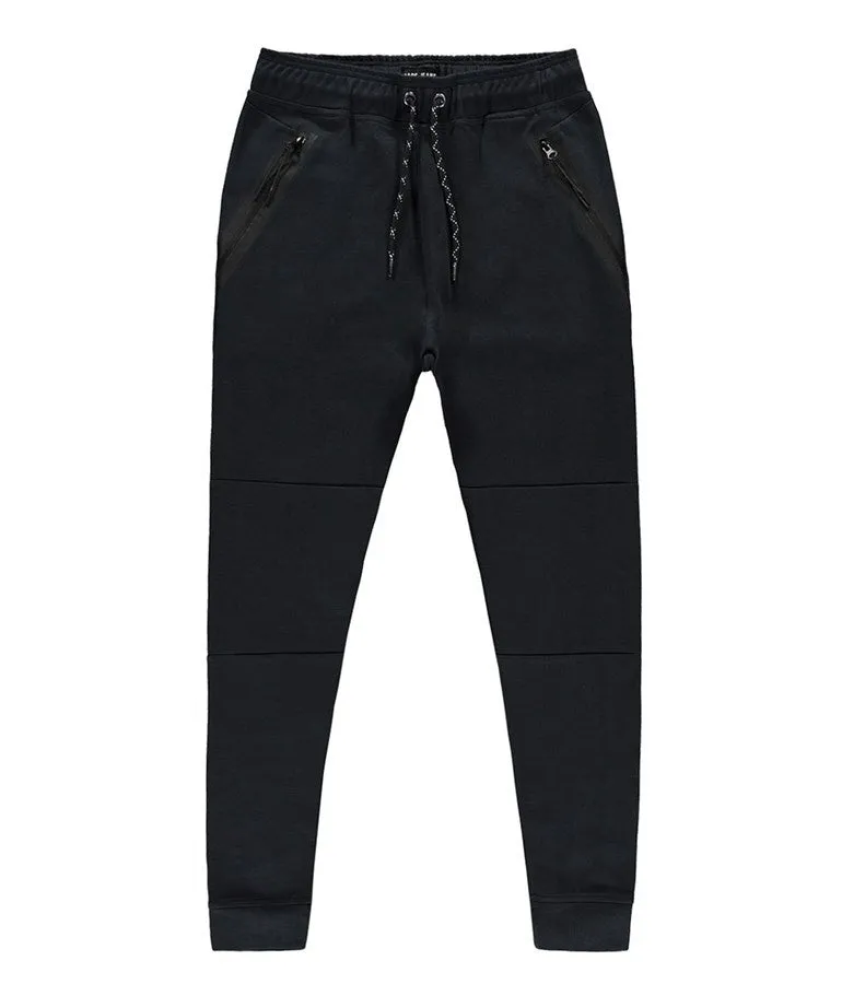 Boy's Cotton Lax Track Pants - Black
