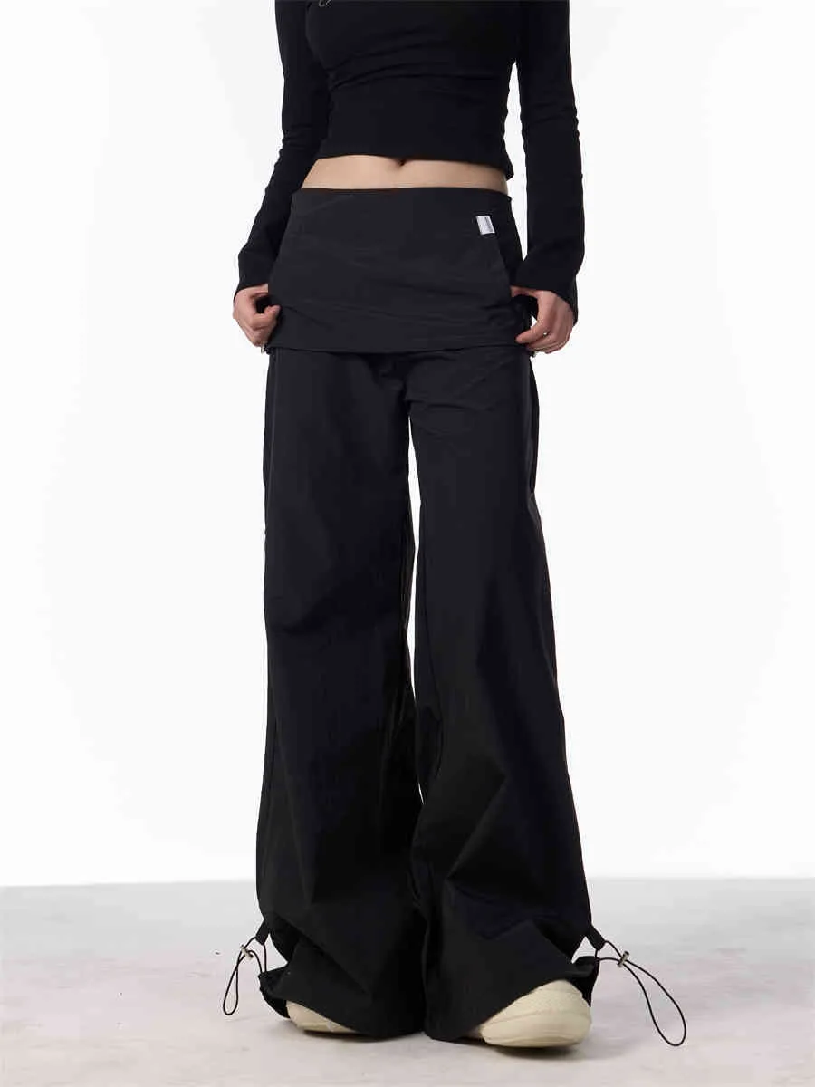 Fashion Bandage Wide-Leg Casual Pants
