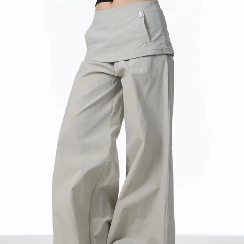 Fashion Bandage Wide-Leg Casual Pants
