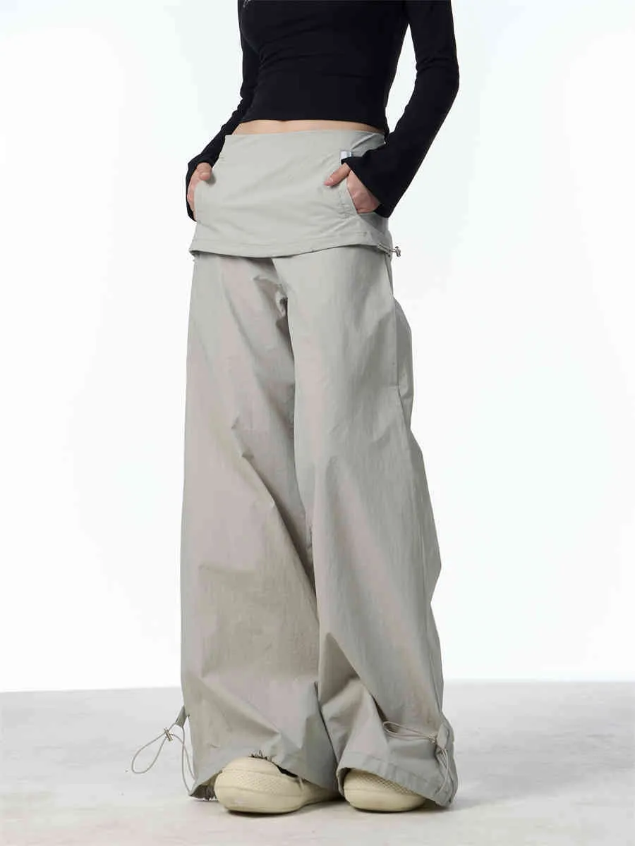Fashion Bandage Wide-Leg Casual Pants
