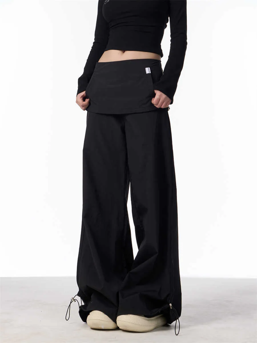 Fashion Bandage Wide-Leg Casual Pants