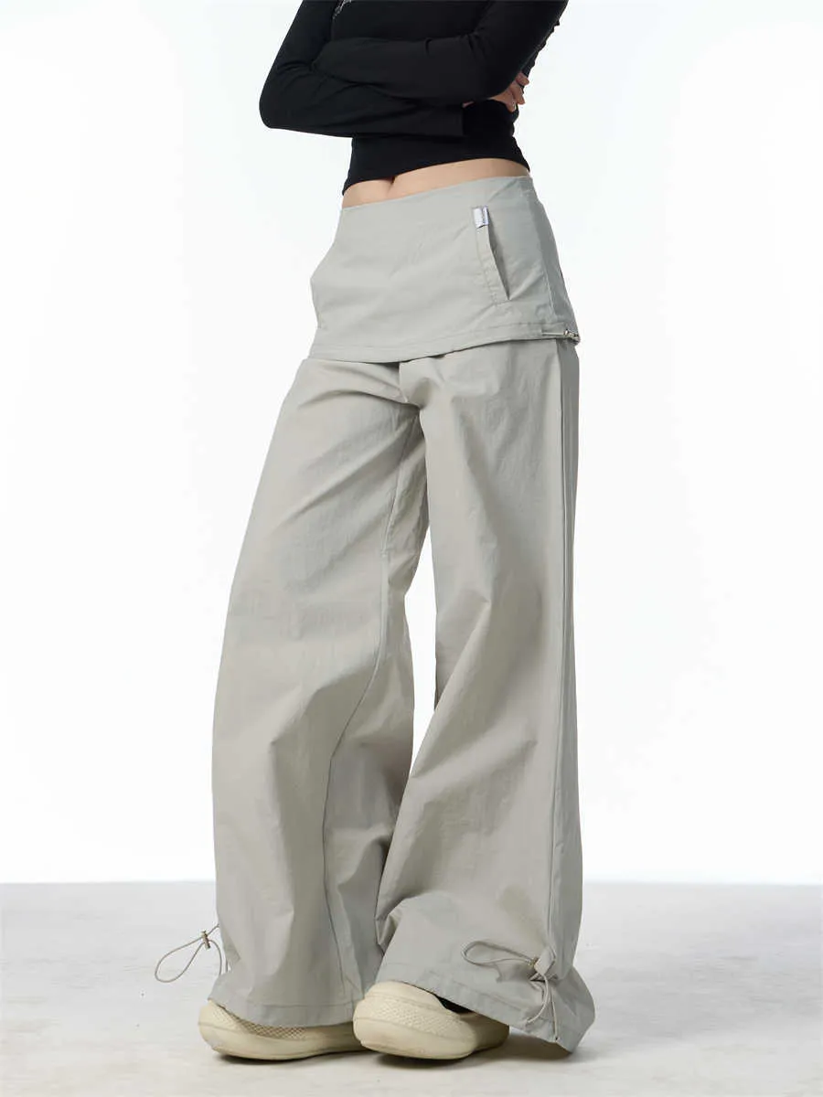 Fashion Bandage Wide-Leg Casual Pants
