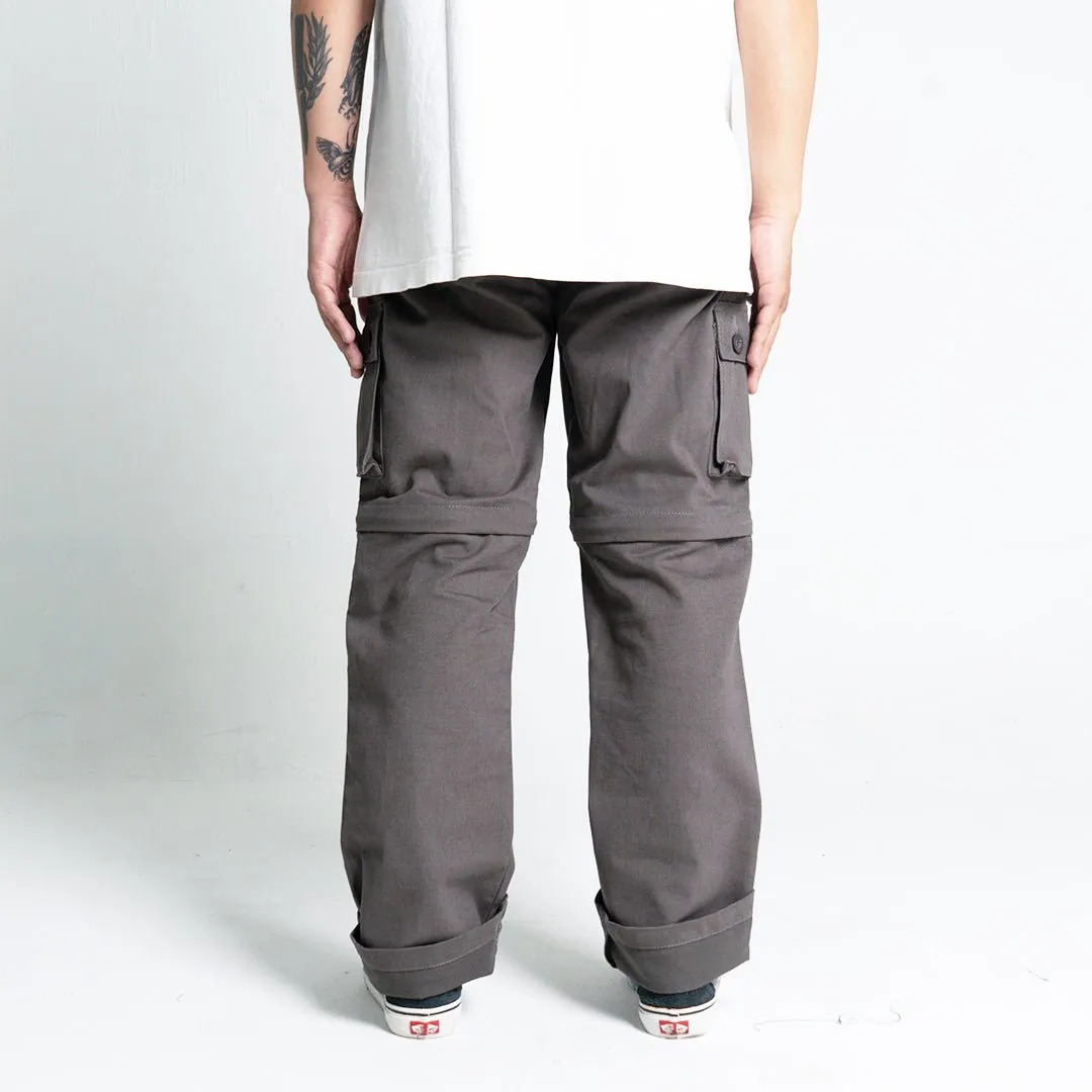 Grey Cargo 2in1 Long Short Pants