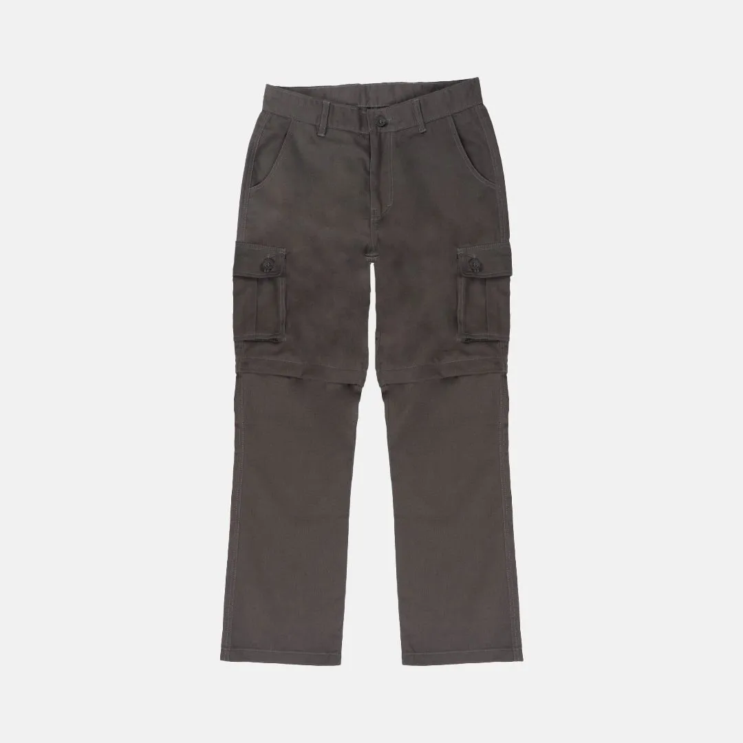 Grey Cargo 2in1 Long Short Pants