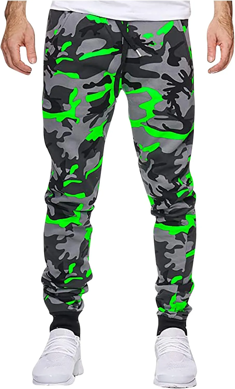 Jogger Sweatpants for Men Fashion Casual Camouflage Tracksuit Bottoms Sports Outdoor Leisure Trousers with Pockets