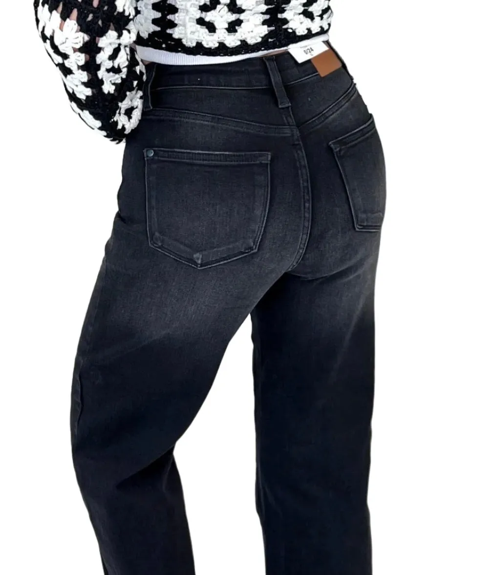 JUDY BLUE- EBONY Cropped Jeans