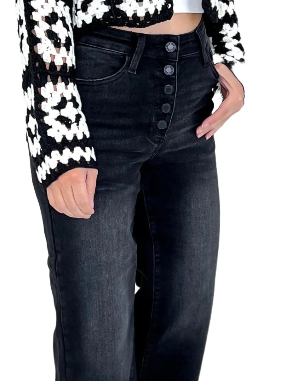 JUDY BLUE- EBONY Cropped Jeans