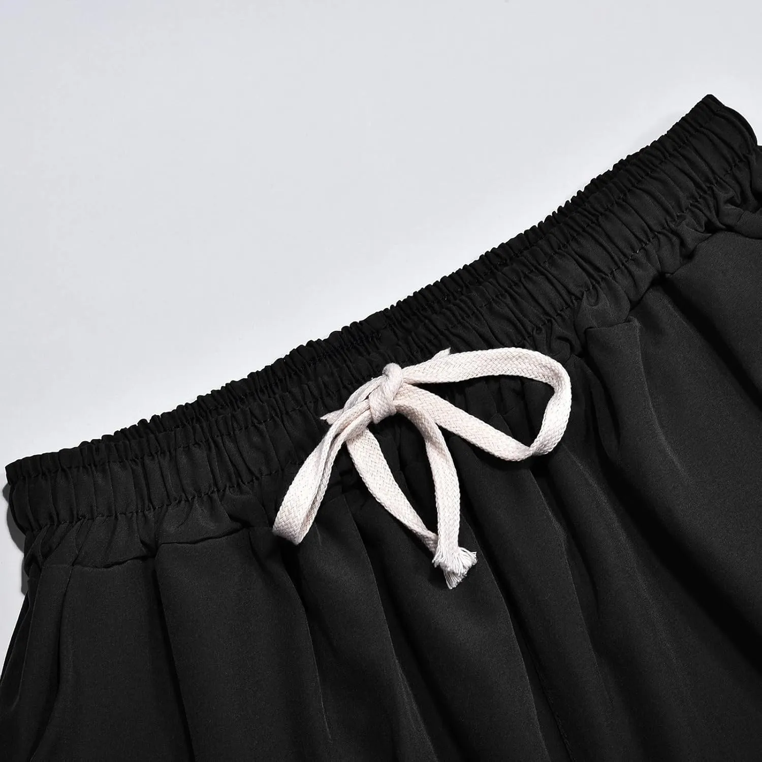 Mens Casual Sweat Cargo Cotton Shorts Drawstring Elastic Waist Athletic Workout Gym Jogger Shorts