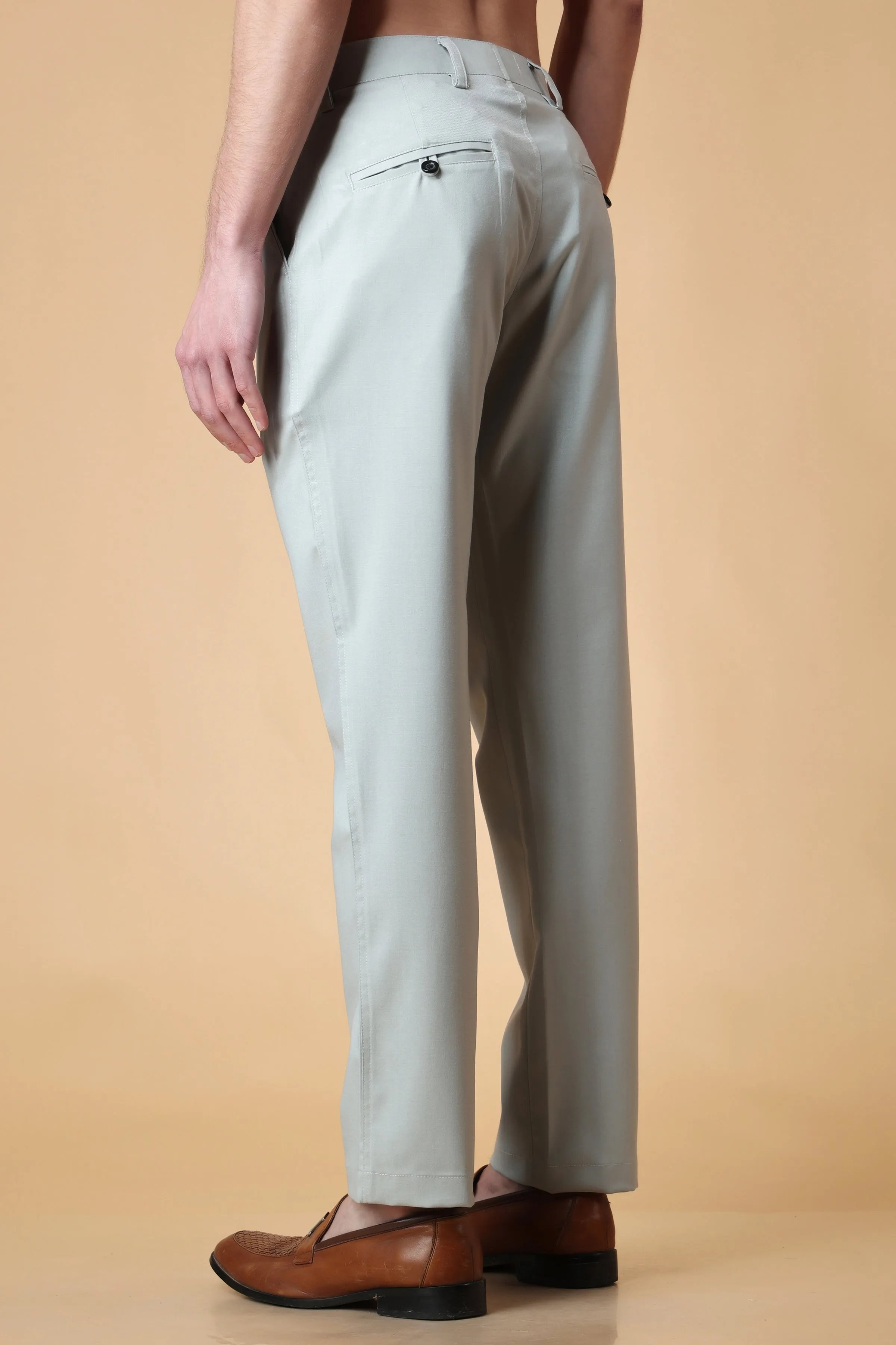 Misty Grey Formal Trousers