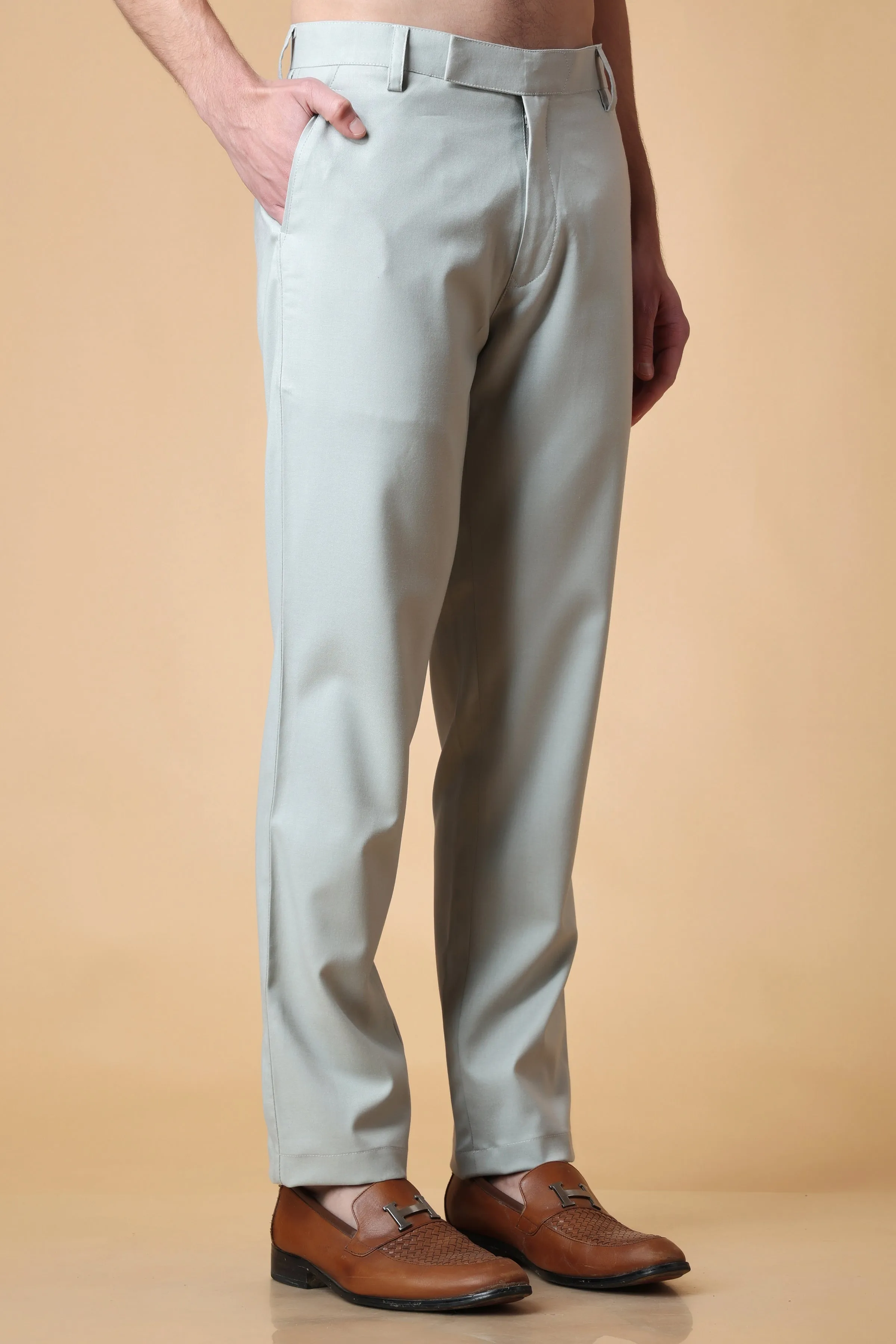 Misty Grey Formal Trousers