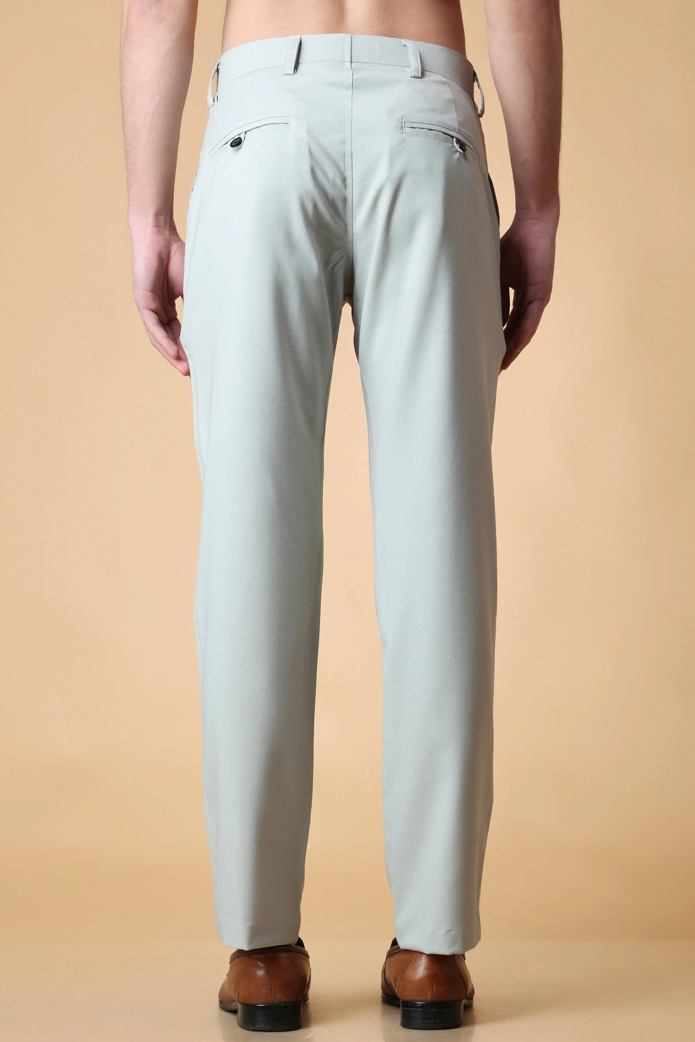 Misty Grey Formal Trousers