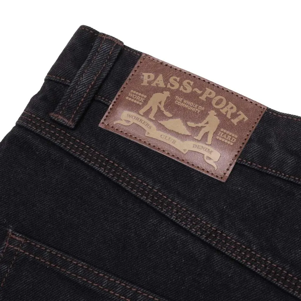 PASSPORT WORKERS CLUB JEAN - WASHED BLACK