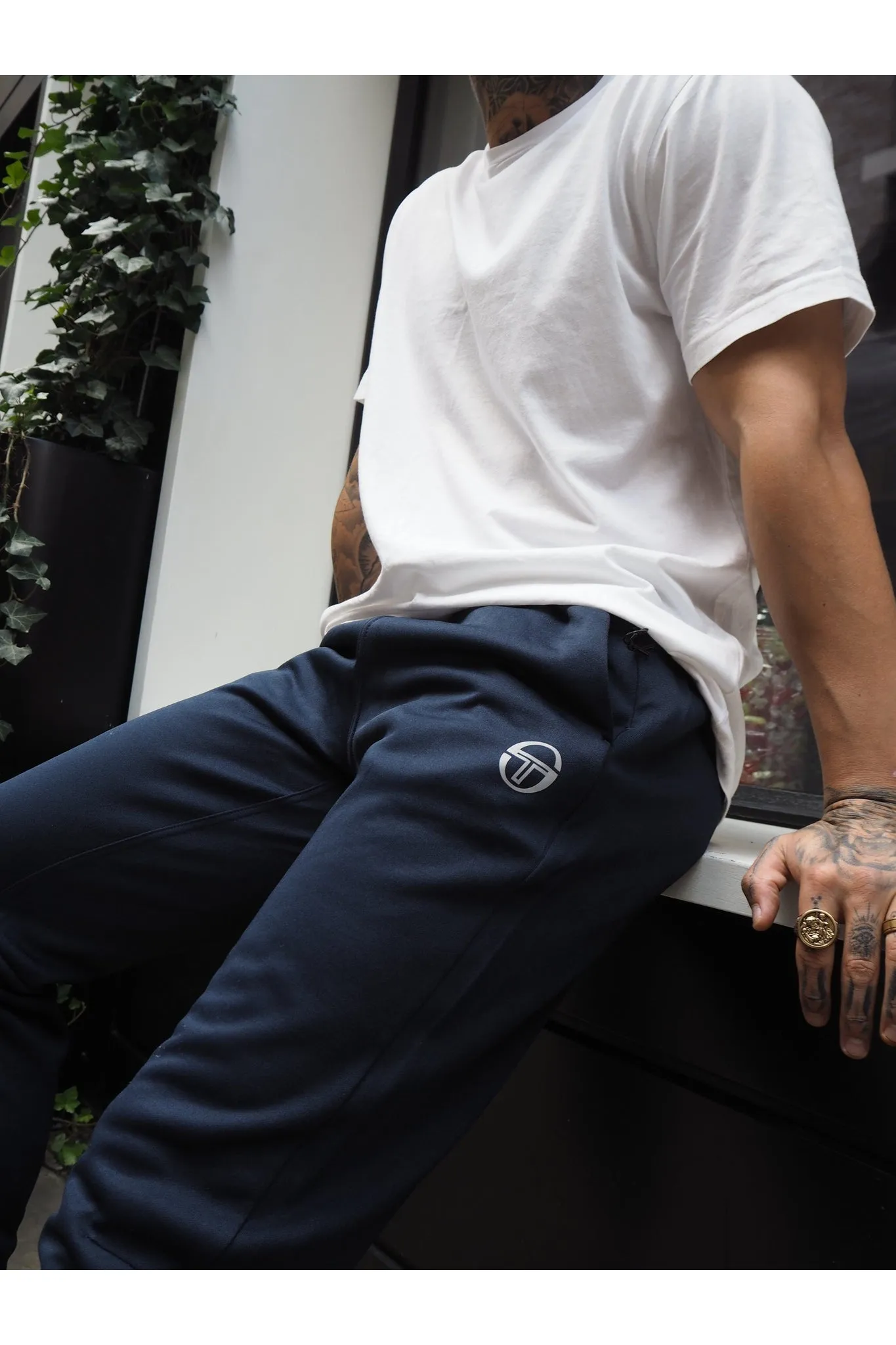 Sergio Tacchini Inay Navy Jogging Bottoms