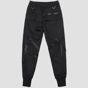 WLS Combat Irregular Ribbons Multi Pockets Cargo Pants
